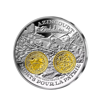 Frappe en Argent pur - 2000 ans d'Histoire Monétaire Française - Demi-heaume d’Or Charles VI 1417