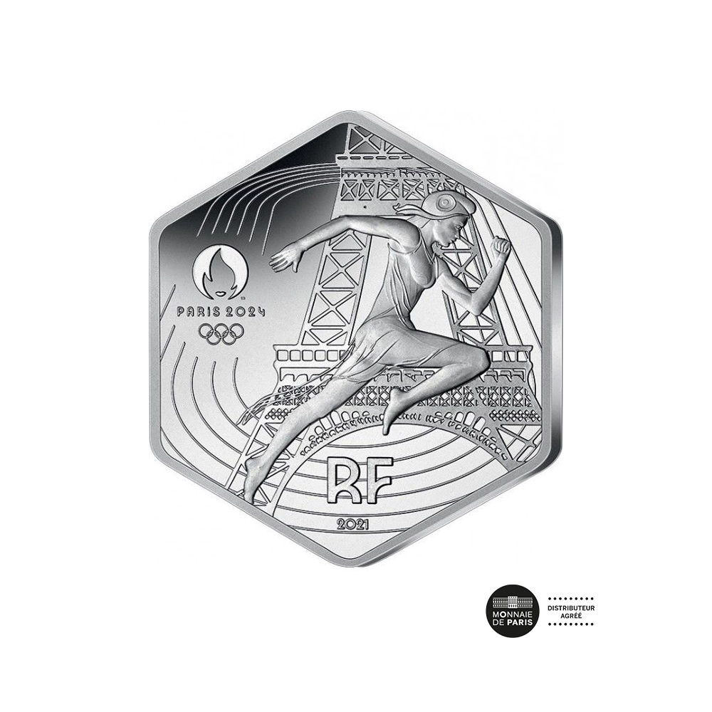 Marianne et la Tour Eiffel - Monnaie de 10 Euros - Argent - 2024