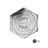 Marianne et la Tour Eiffel - Monnaie de 10 Euros - Argent - 2024