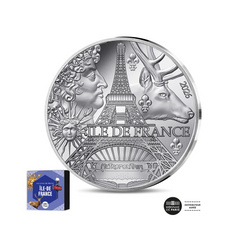 ⁣⁢Les Régions 2026 - Île-de France - Münze zu 5 Euro Silber - PP⁤⁣