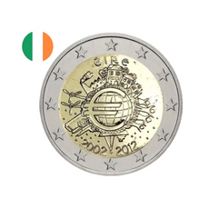 ⁣⁢Irsko 2012 - Pamětní 2 euro - 10 let eura⁤⁣