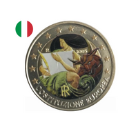 Italie 2005 - Constitution Européenne - 2 Euro Commémorative - Colorisée