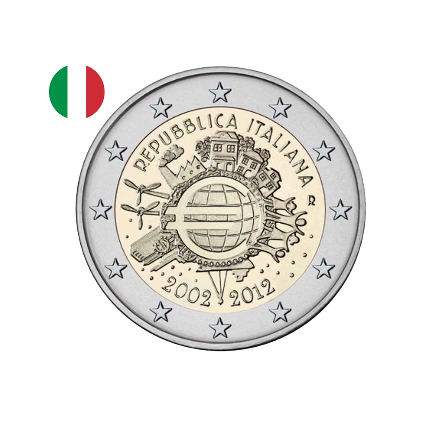 Italie 2012 - 2 Euro Commémorative - 10 ans de l'Euro