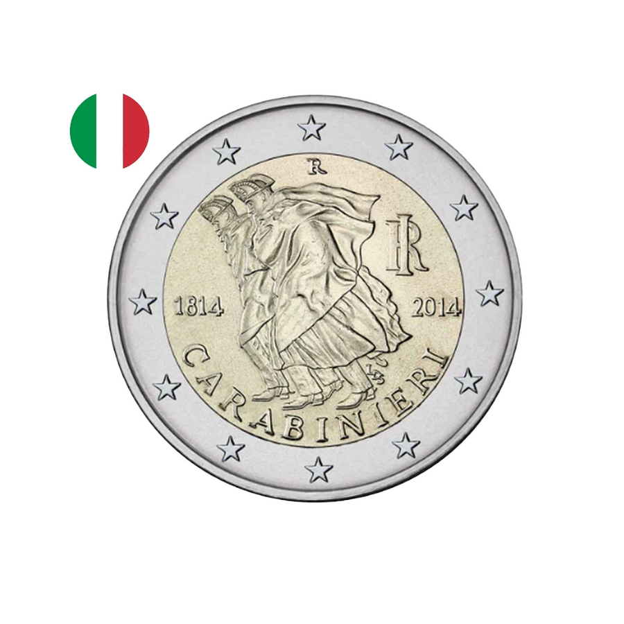 Italie 2014 - 2 Euro Commémorative - 200ème anniversaire des Carabiniers