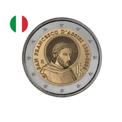 Italie 2026 - 2 Euros Commémorative - Saint François d'Assise - BE