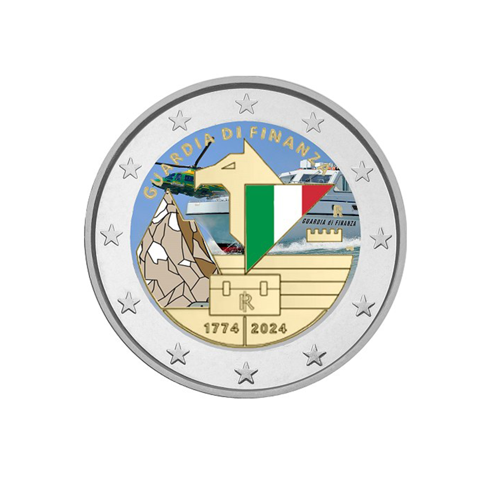 Italy 2024 - 2 euro commemorative - financial police - colorized