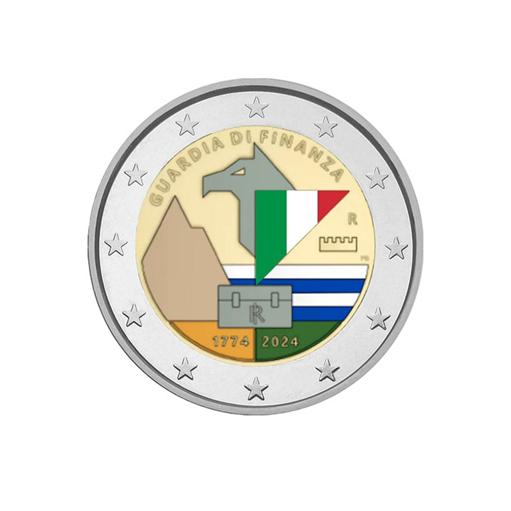 Italy 2024 - 2 euro commemorative - financial police - colorized