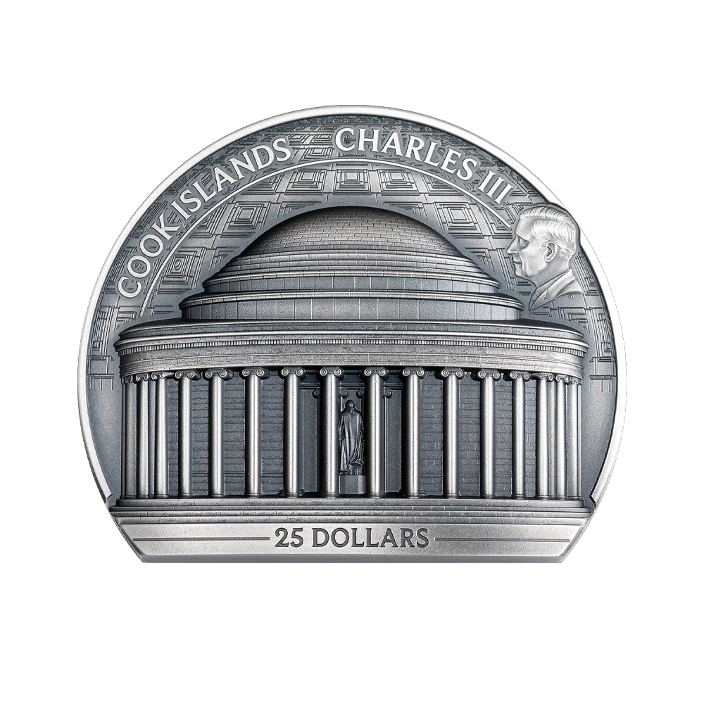 Monuments Historique - Le Mémorial de Jefferson - Monnaie de 25 Dollars - Antique Finish 2026