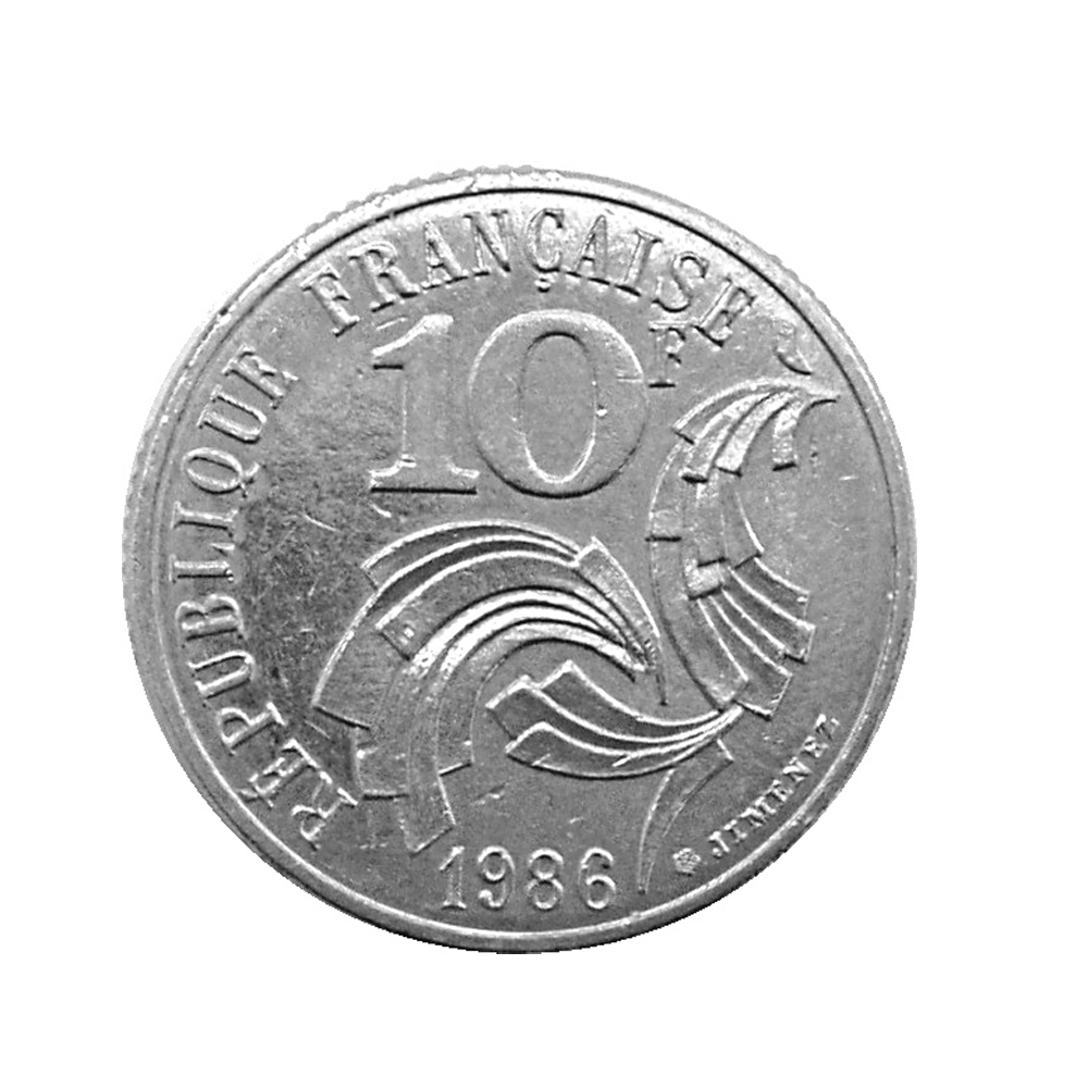10 francs JIMENEZ 1986 frappe médaille - Collection