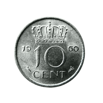 10 cents van Juliana, Nederland -1950-1980