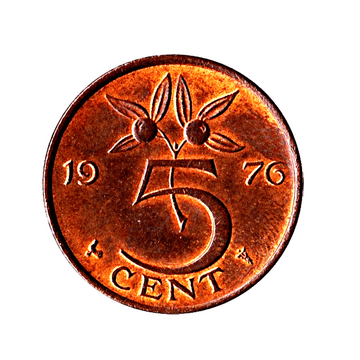 5 Cent zu Juliana, Niederlande -1950-1980