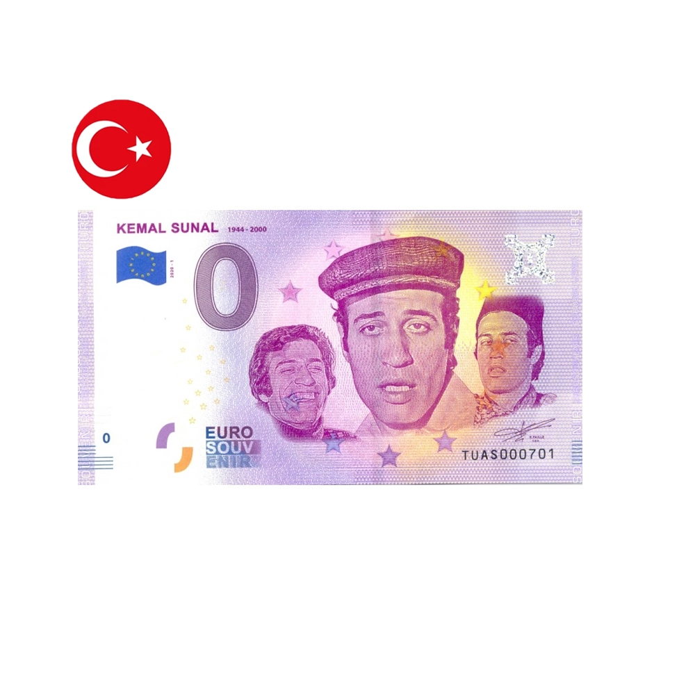 Turquie 2020 - Kemal Sunal - Billet souvenir de zéro euro