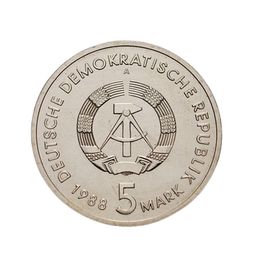 Allemagne - Monnaie de 5 Mark - Port de Rostock