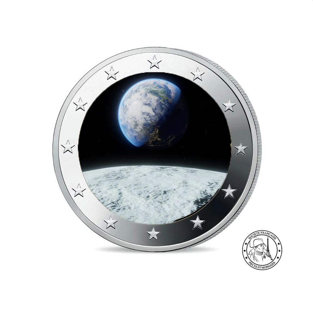 La Terre - 2 Euro Commémorative - Colorisée