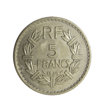 5 francs - Lavrillier - France - 1938-1947