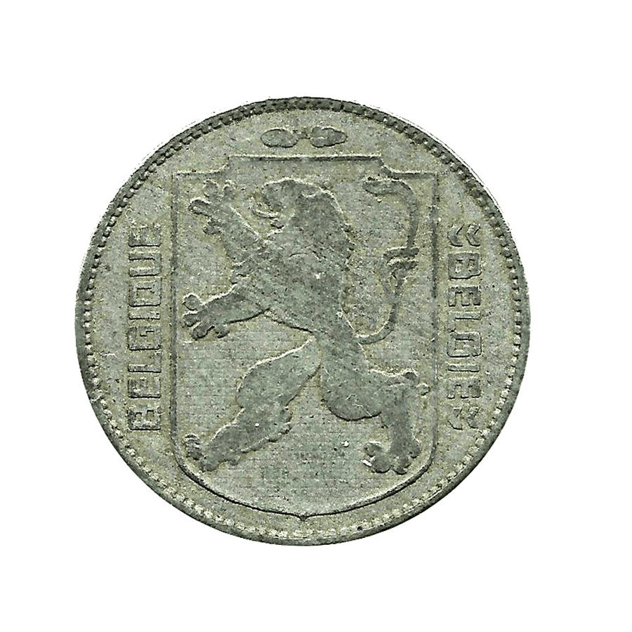 1 franco - Leopoldo III - Lao - Bélgica -1941-1947