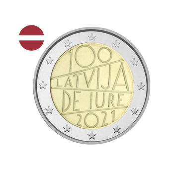 Lettonie 2021 - 2 Euro Commémorative - 100 ans de Jure