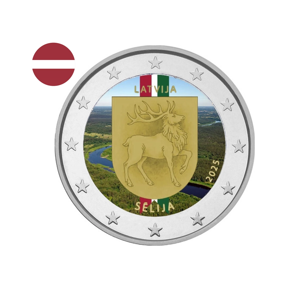 Lettonie 2025 - 2 Euro Commémorative - Région de Sēlija - Variantes disponibles - Colorisée
