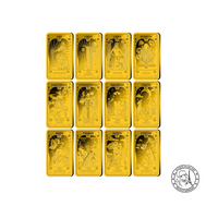 ⁣⁢Tierkreiszeichen x Tarot - Set aus 12 Barren von 1/200 OZ - PP⁤⁣