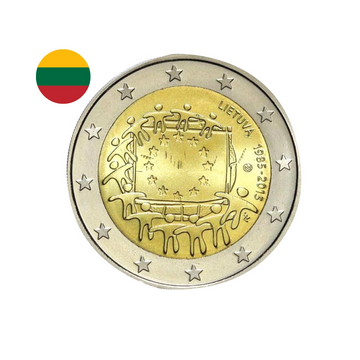 Lituanie 2015 - 2 Euro Commémorative - 30è anniversaire du drapeau de l'Union Européenne