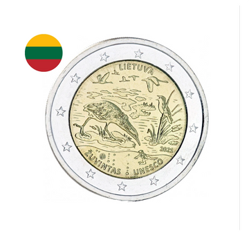 Lituanie 2021 - 2 Euro Commémorative - Réserve de la Biosphère de Žuvintas