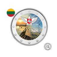 Lituanie 2026 - 2 Euros Commémorative -  Indépendance énergétique - Oiseau de la liberté - Colorisée