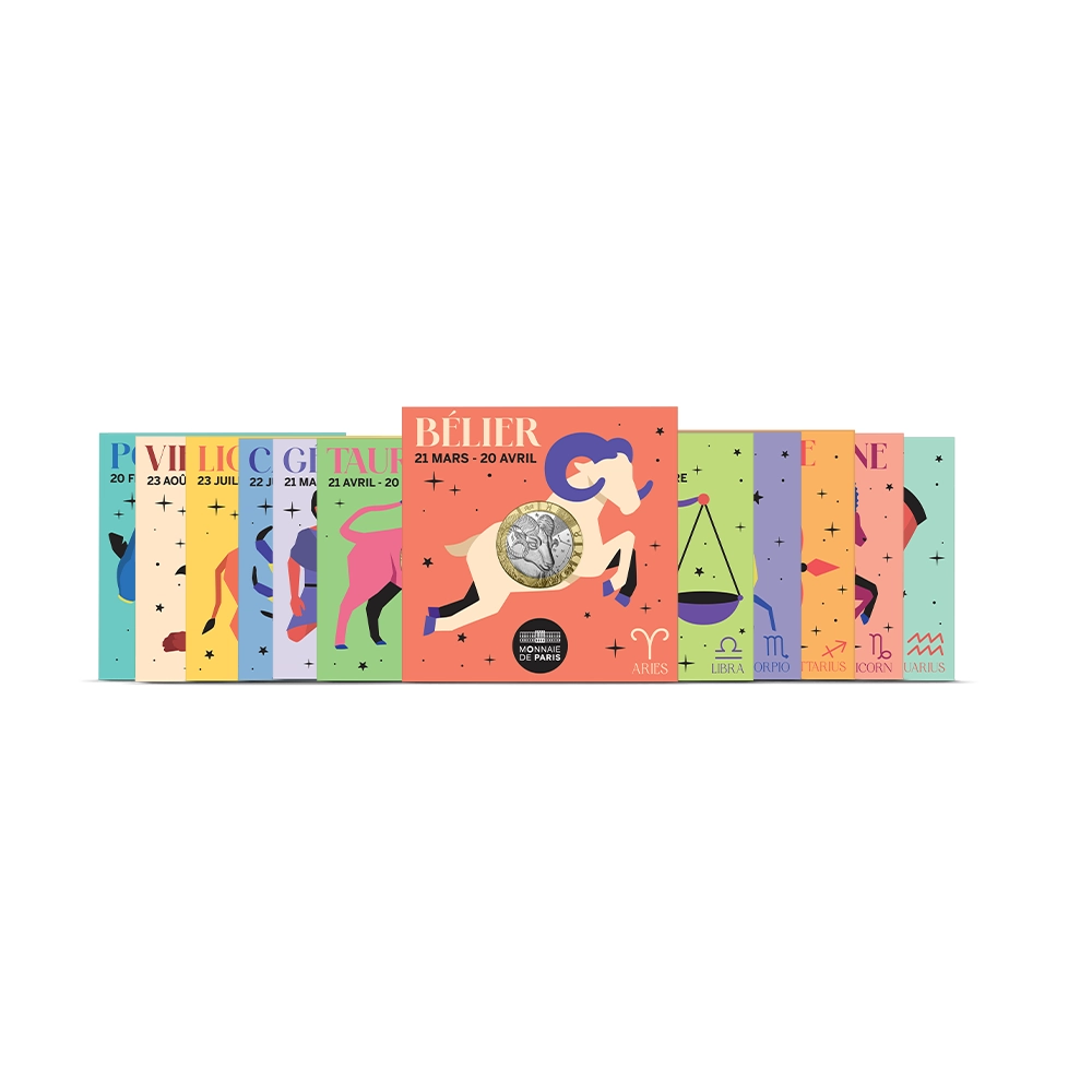 Les signes astrologiques 2026 - Lot de 12 monnaies de 5€ Bicolore