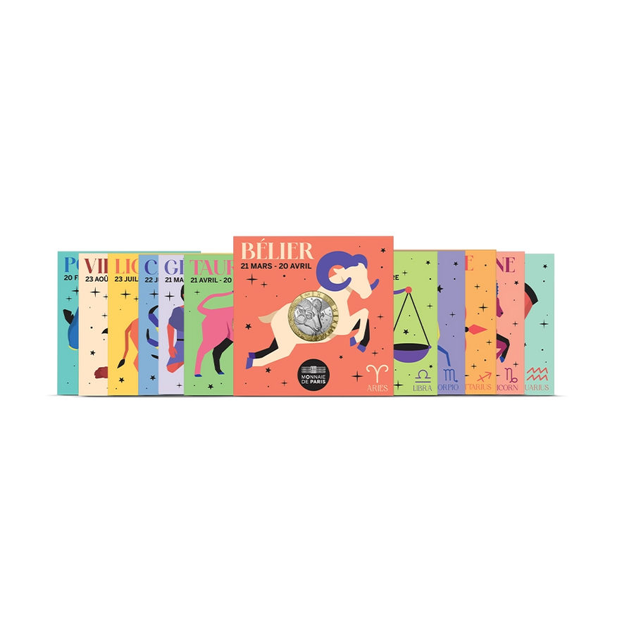 Les signes astrologiques 2026 - Lot de 12 monnaies de 5€ Bicolore