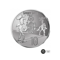 75 ans de Lucky Luke - Un Cow-Boy dans le coton - Monnaie de 10 Euros - Argent - BE 2021
