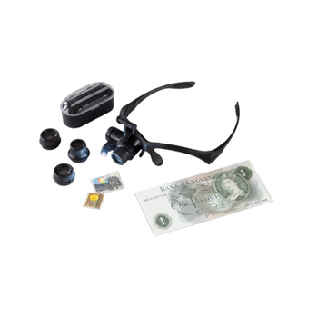 Loupe Lunettes - x10 jusqu'à x25 avec éclairage