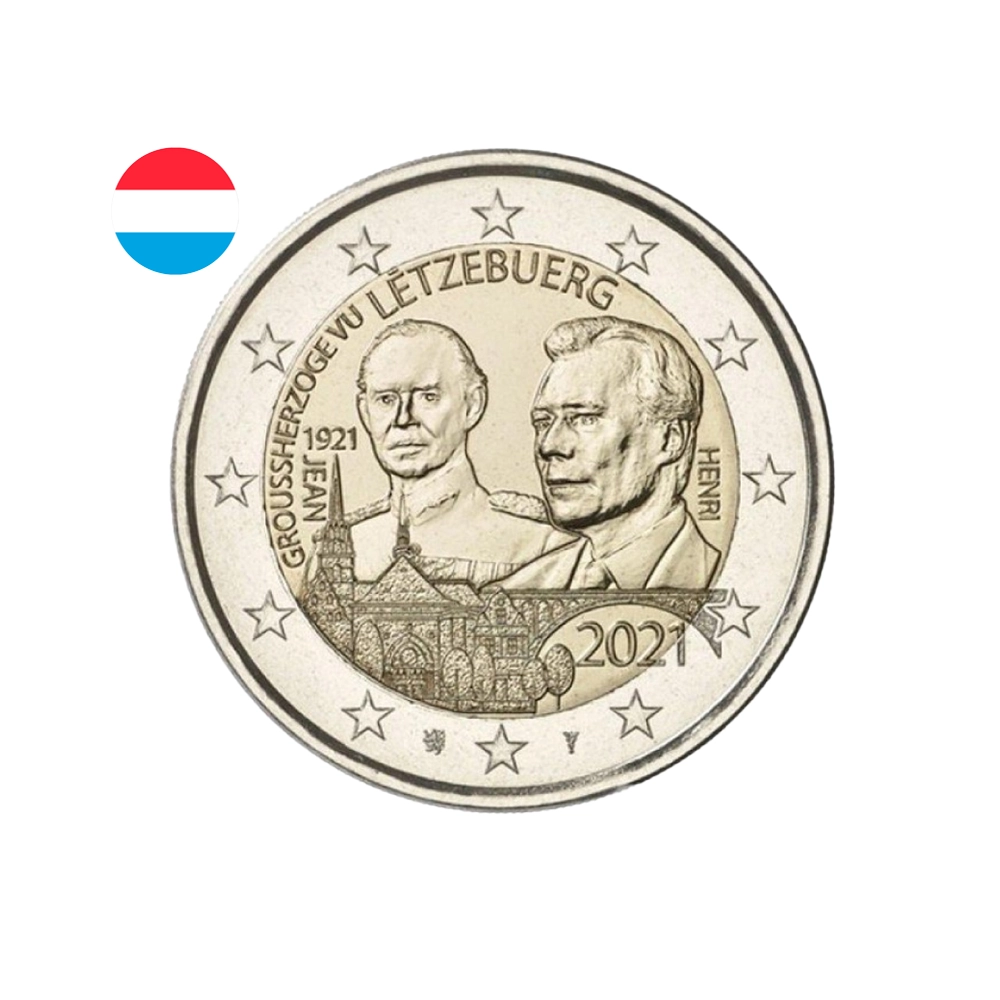Luxembourg 2021 - 2 Euro Commémorative - 100 ans du Prince Jean - Relief