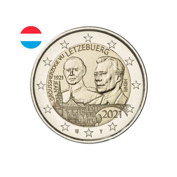 Luxembourg 2021 - 2 Euro Commémorative - 100 ans du Prince Jean - Relief