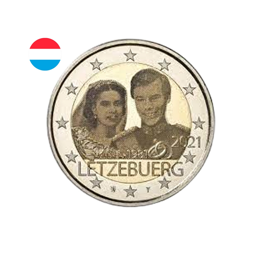 Luxembourg 2021 - 2 Euro Commémorative -  Mariage du Grand-duc Henri