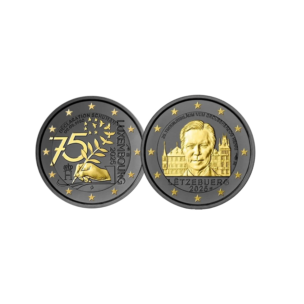Luxembourg 2025 - Lot de 2 monnaies de 2 Euro Commémorative - Ruthénium
