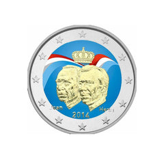 Luxembourg 2014 - 2 Euros Commémorative - Grand-Duc Jean - Colorisée