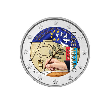 Luxembourg 2025 - 2 Euro Commémorative - 75 ans de la Déclaration Schuman  - Colorisée (variantes disponibles)