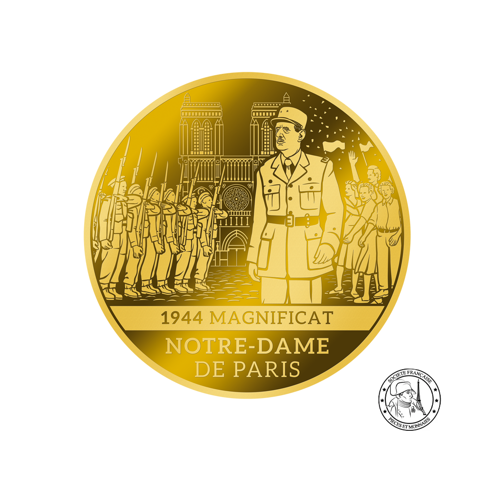 L'histoire de Notre-Dame de Paris - Monnaie de 10 Dollars Or 1/100 Oz - BE 2023