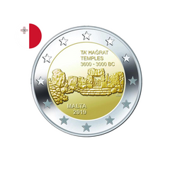 Malte 2019 - 2 Euros Commémorative - Temple de Ta’ Ħaġrat