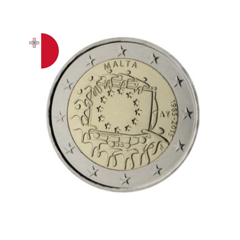 Malte 2015 - 2 Euro Commémorative - 30 ans du Drapeau Européen