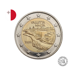 Malte 2026 - Lot de deux coincards de 2 Euros - Ville de La Valette et Chien Pharaon - BU