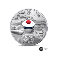 Marine Nationale - Monnaie de 10 Euros Commémorative Argent - Colorisée 2026