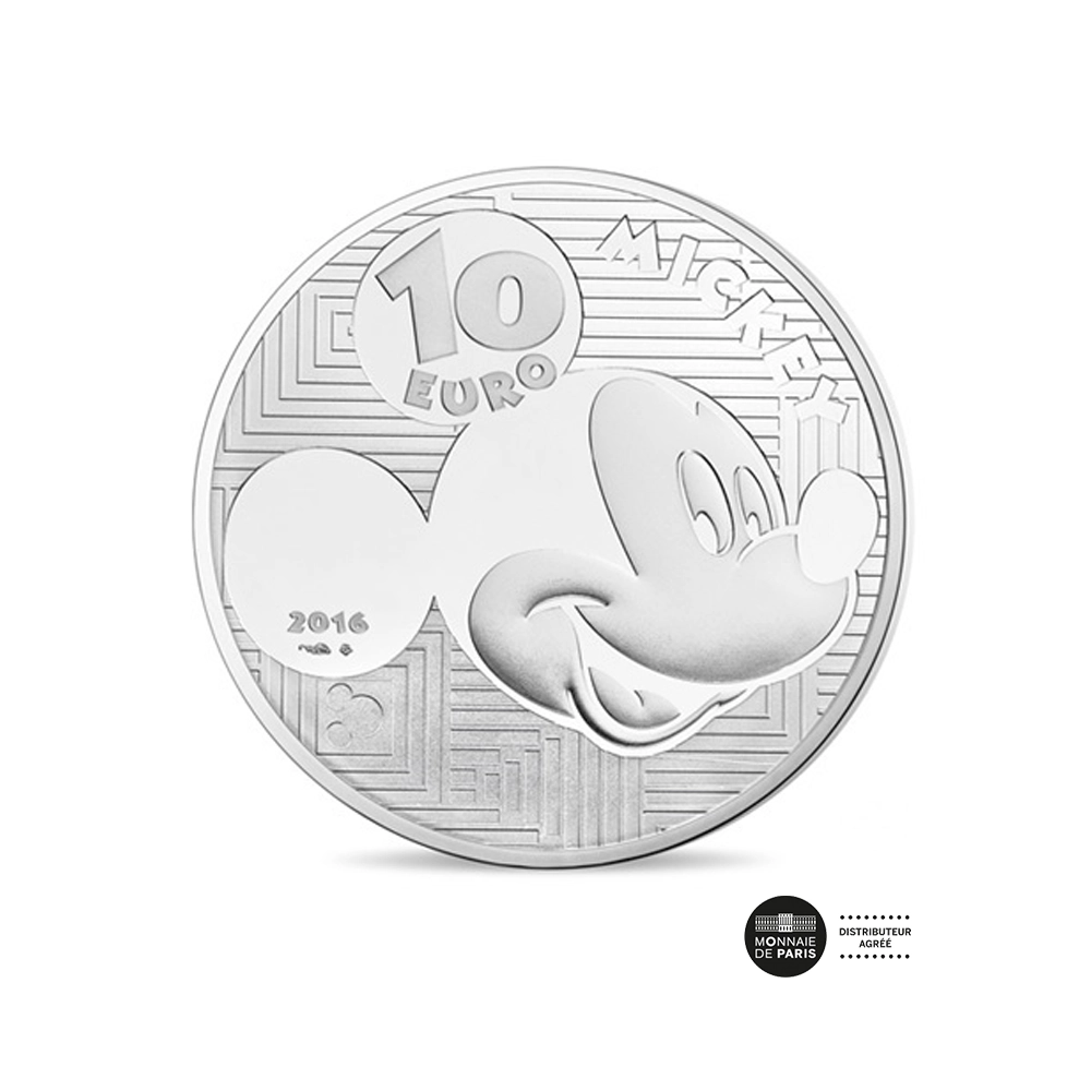 50e anniversaire du décès de Walt Disney - Mickey à travers les âges - Monnaie de 10 Euros - BE 2016