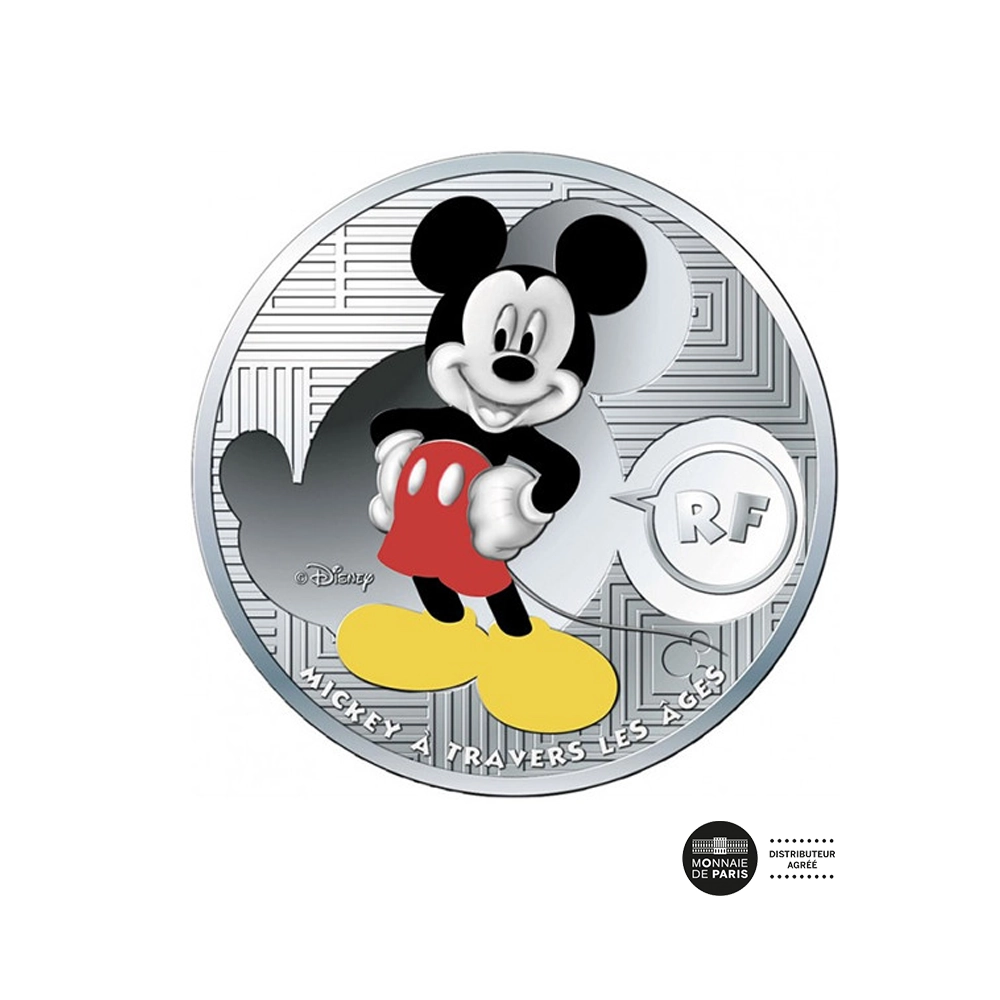 50e anniversaire du décès de Walt Disney - Mickey à travers les âges - Monnaie de 10 Euros - BE 2016