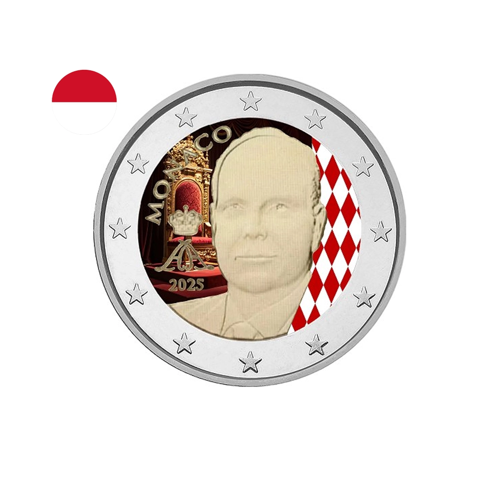 Monaco 2025 - 2 Euro Commémorative - Albert II - Colorisée