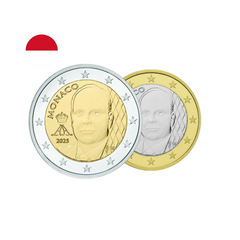 Monaco 2025 - Lot de 1 et 2 Euros Commémorative - Nouveau Portrait