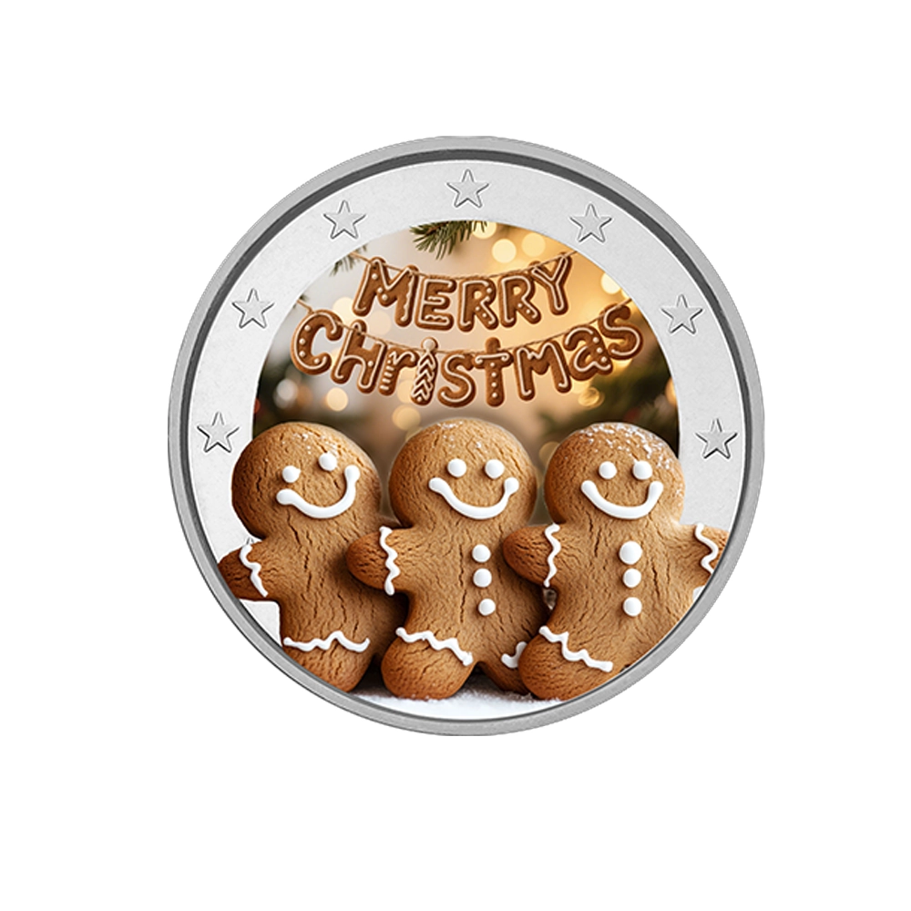 Pièce Commémorative Halloween – 30 G – 4 Cm – Motif Père Noël Et Sorcière – Collection Festive