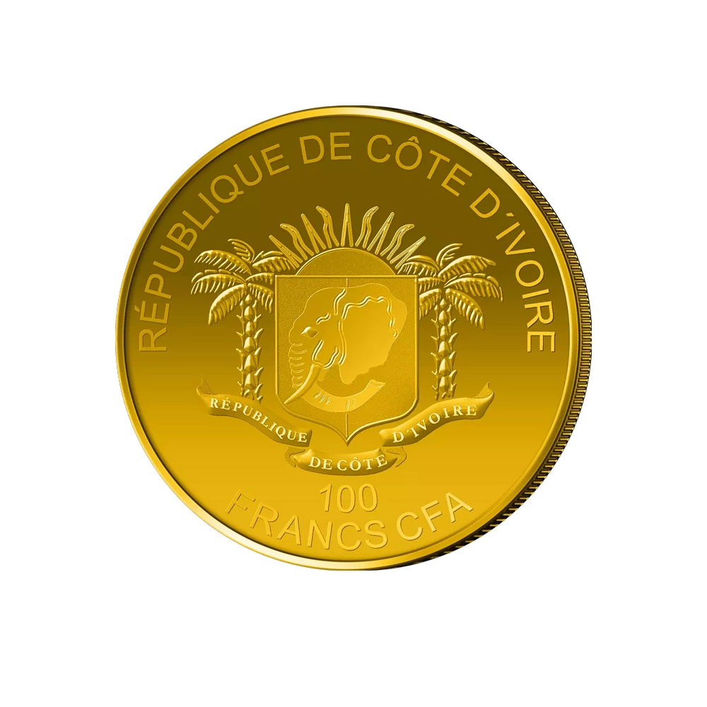 Notre-Dame de Paris - Monnaie de 100 Francs CFA Or - 2024