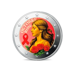 Octobre Rose - 2 Euro Commémorative - Colorisée
