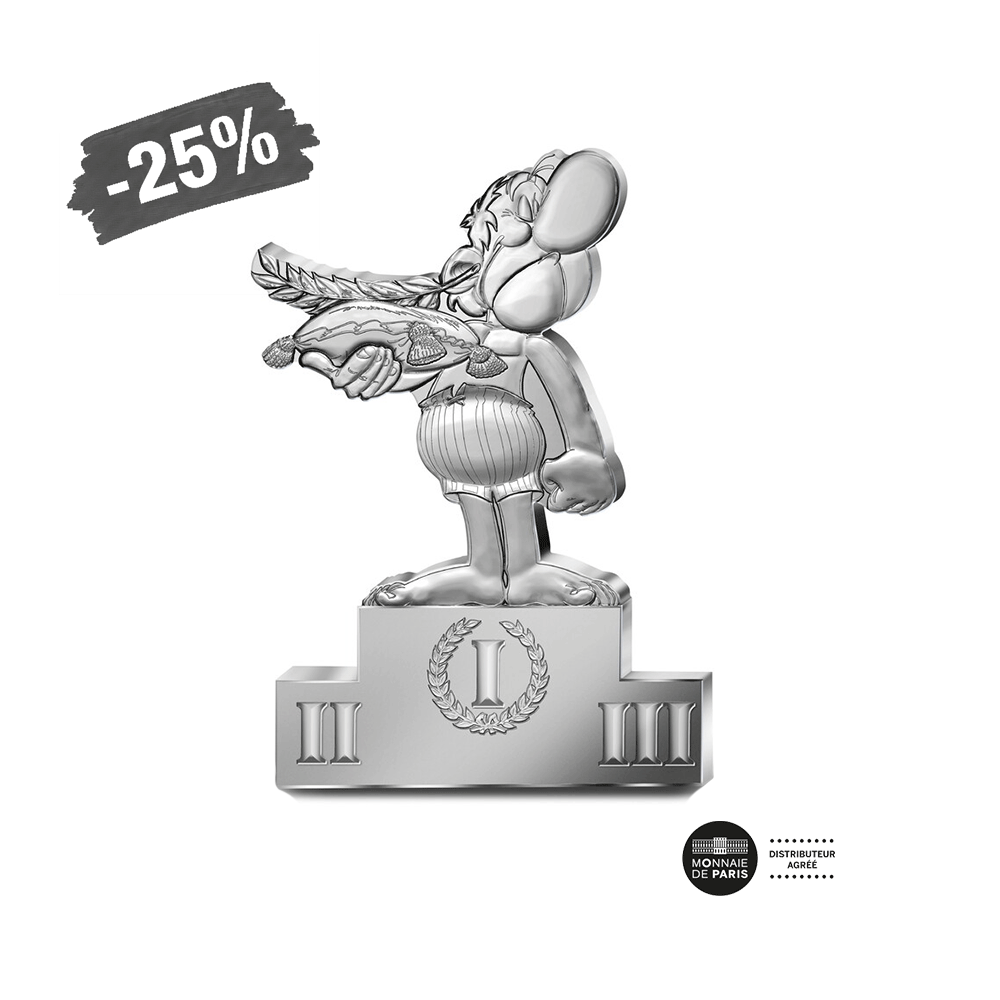 Astérix aux Jeux Olympiques - Monnaie de 10€ Argent - Pièce de forme - BE 2024