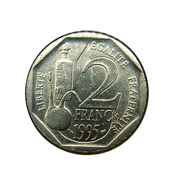 2 francs - Louis Pasteur - France - 1995